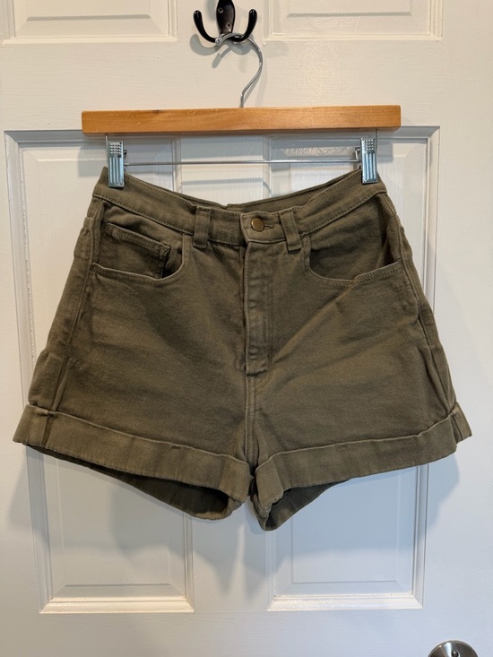 American Apparel Pants - American Apparel High Waisted Cuff Shorts